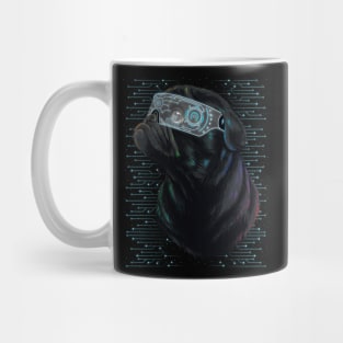 High Tech Black Pug Mug